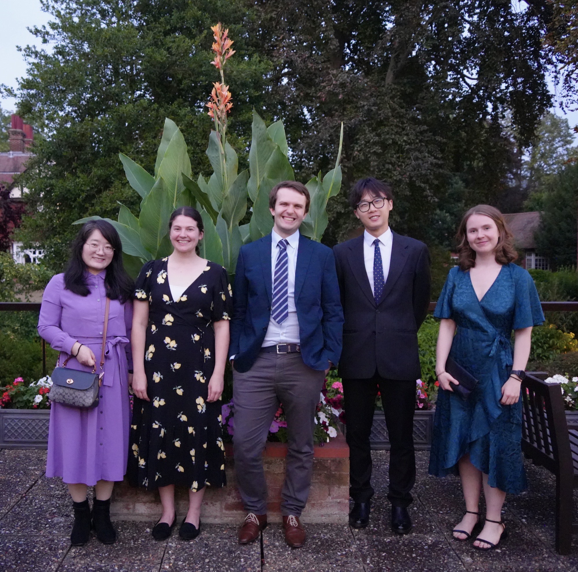 The group at a lab dinner