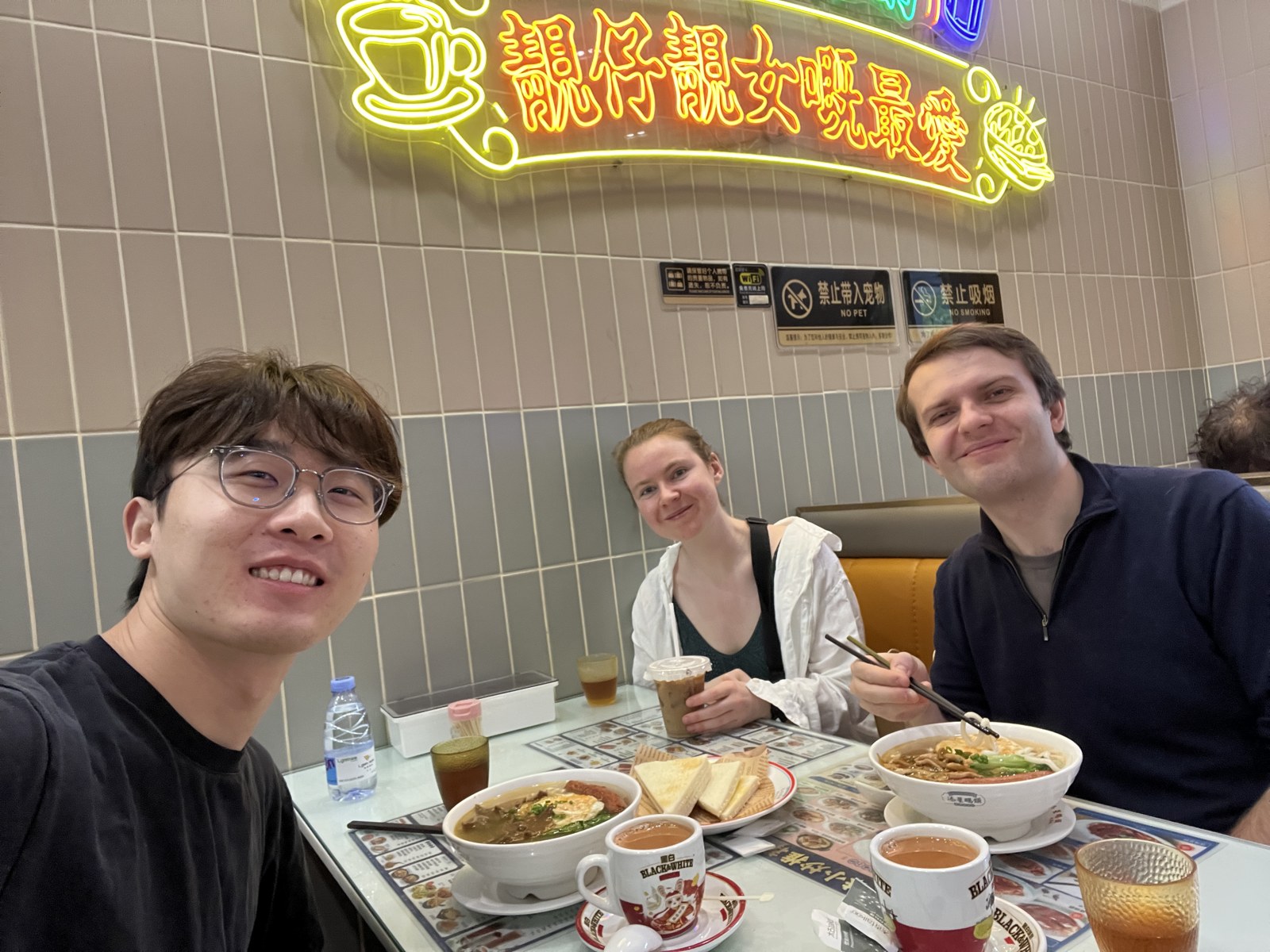 Noodles at a Hong Kong cafe during the CNAPS trip