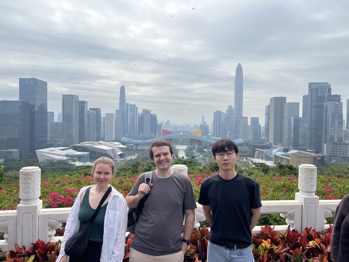 Above the Shenzhen skyline during the Hong Kong trip